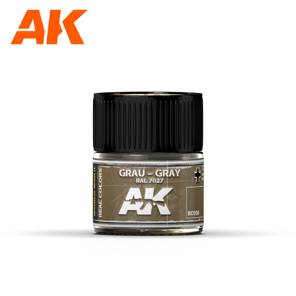 AK Interactive RC058 Real Colors : Grau-Gray RAL 7027 10ml