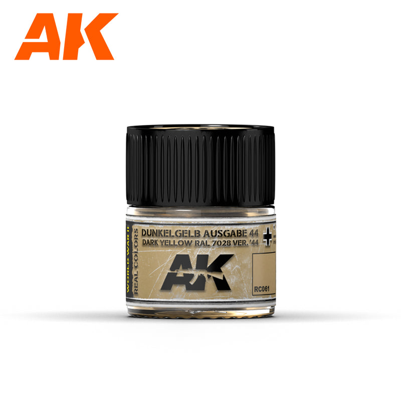 AK Interactive RC061 Real Colors : Dunkelgelb Ausgabe 44 RAL 7028 10ml