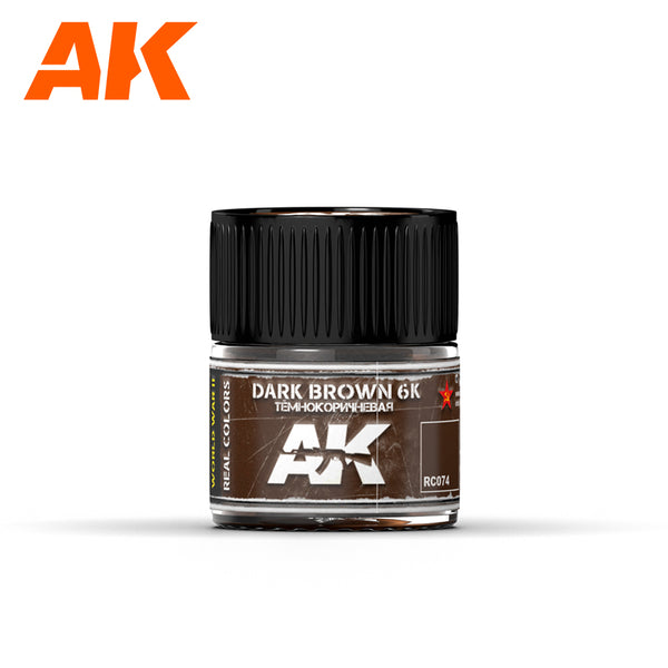 AK Interactive RC074 Real Colors : Dark Brown 6K  10ml