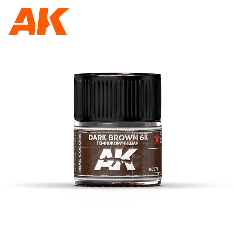 AK Interactive RC074 Real Colors : Dark Brown 6K  10ml