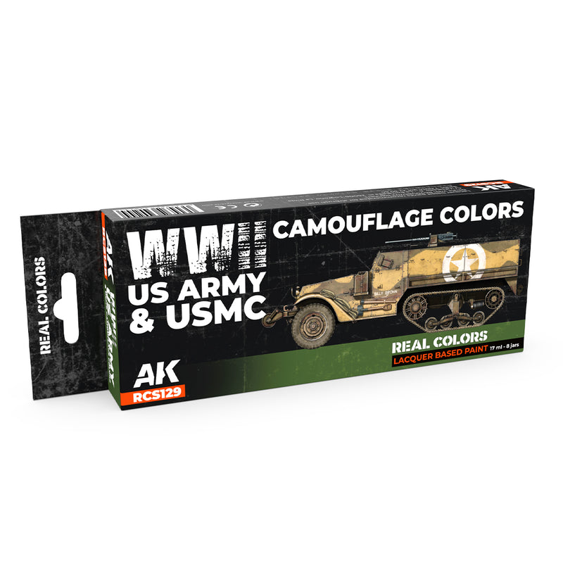 AK Interactive RCS129 Real Colors: WWII US Army & USMC Camouflage Colors