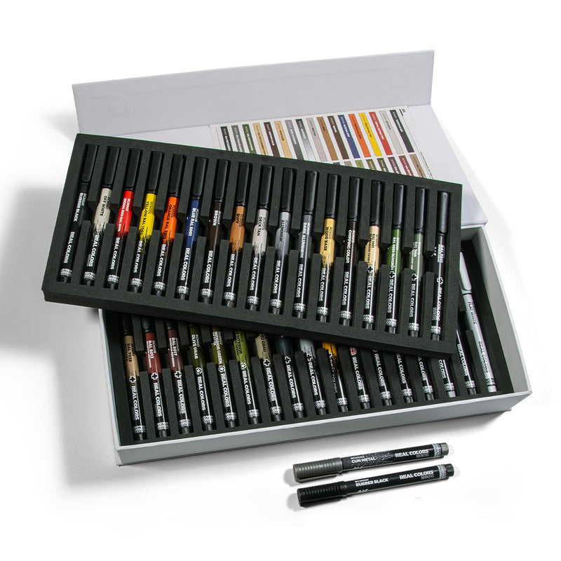 AK Interactive RCM150 Real Colors Markers - 34 piece set