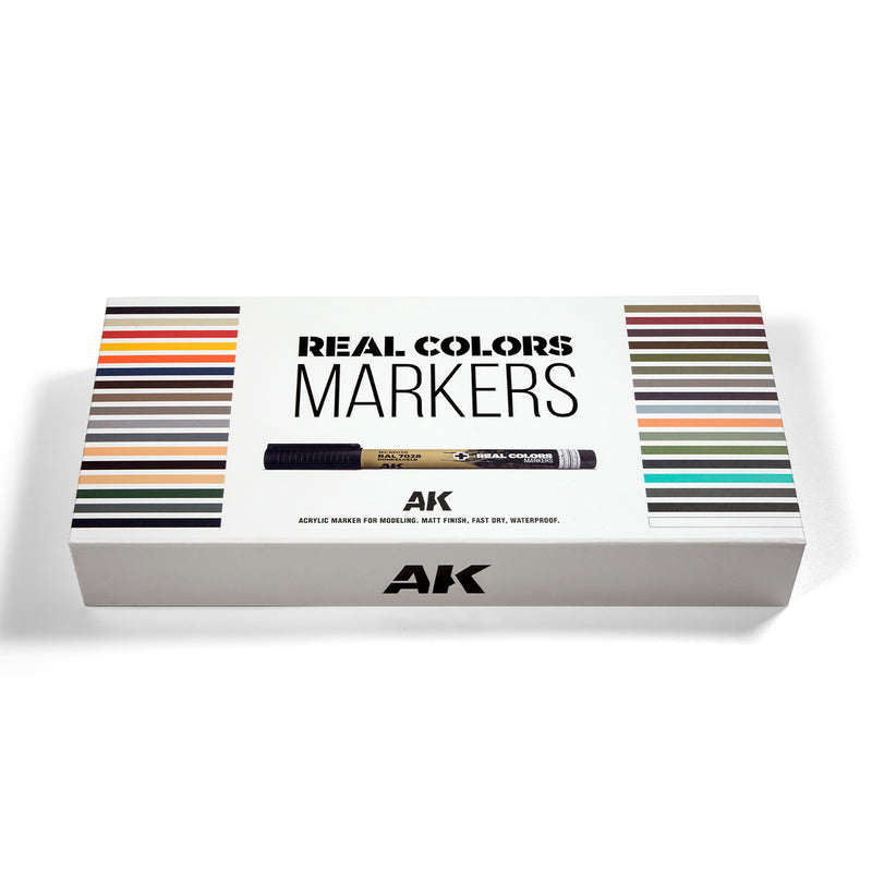 AK Interactive RCM150 Real Colors Markers - 34 piece set