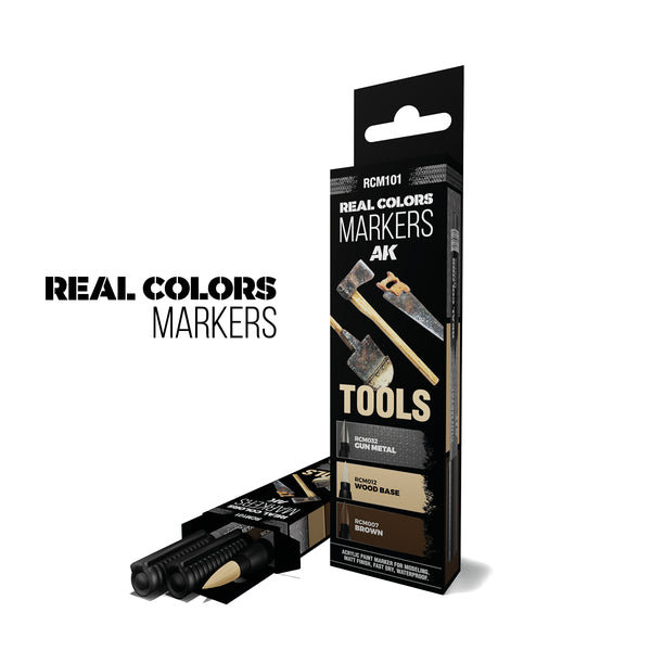 AK Interactive RCM101 Real Colors Markers - Tool Colors Set