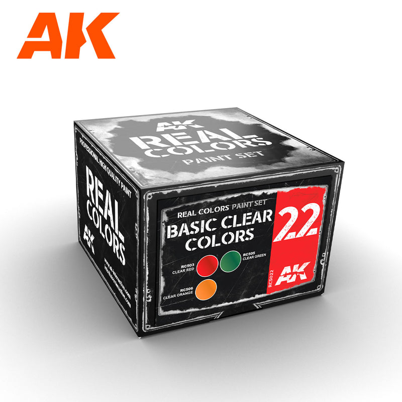 Ak Interactive RCS022 Real Colors: Basic Clear Colors