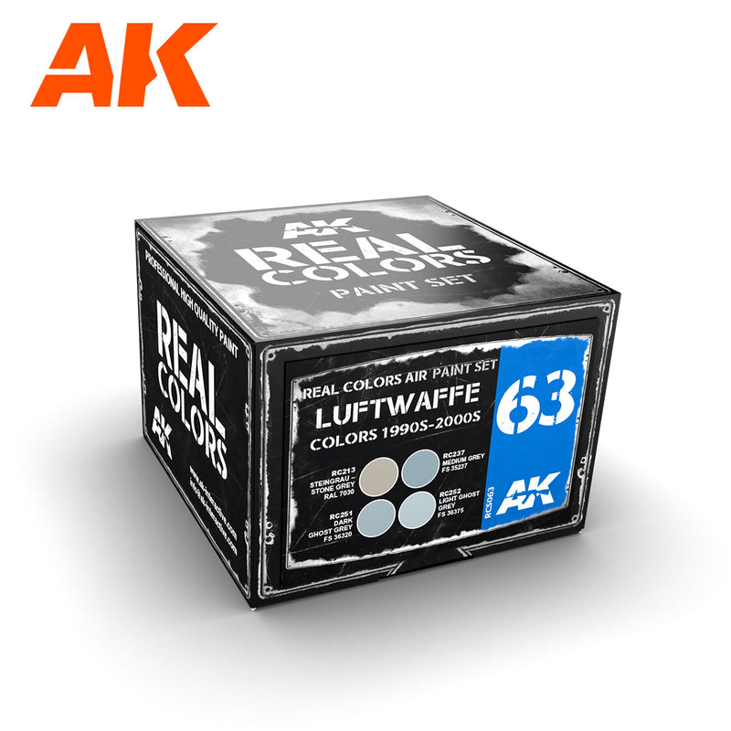 AK Interactive RCS063 Real Colors:  SKU: RCS063 LUFTWAFFE COLORS 1990s-2000s