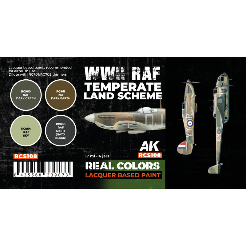 AK Interactive RCS108 Real Colors: WWII RAF Temperate Land Scheme