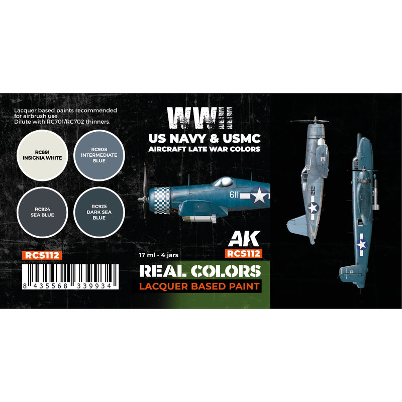 AK Interactive RCS112 Real Colors: WWII US Navy & USMC Aircraft Late War Colors