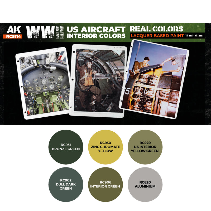 AK Interactive RCS114 Real Colors:WWII US Aircraft Interior Colors