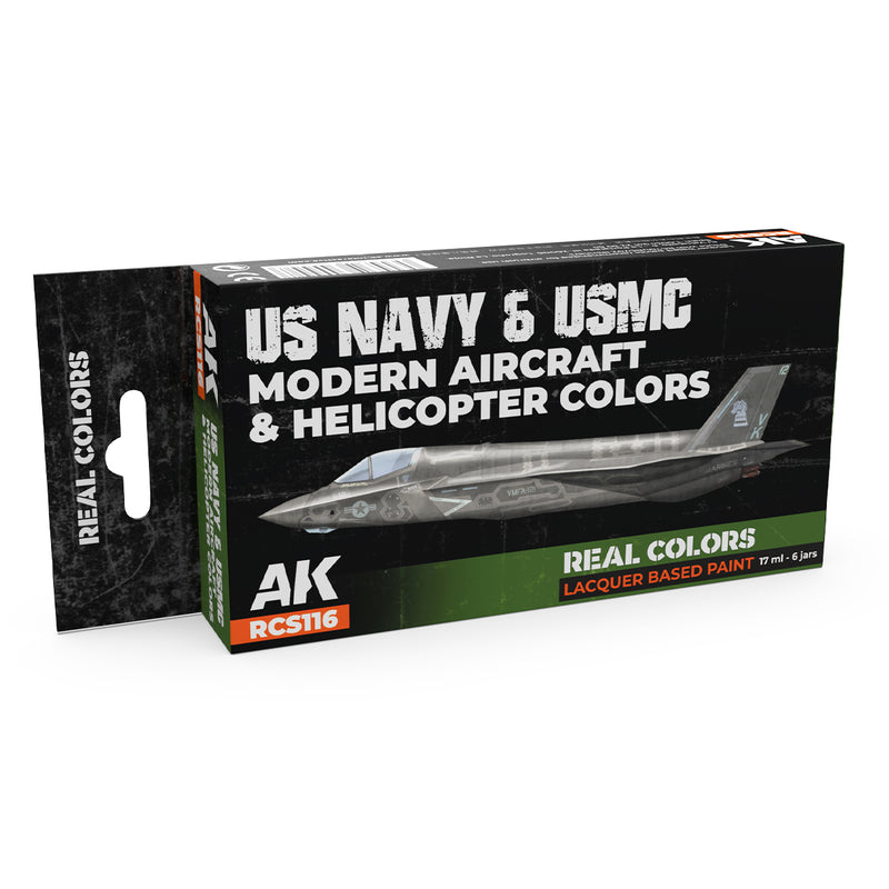 AK Interactive RCS116 Real Colors: US Navy & USMC Modern Aircraft & Helicopter Colors