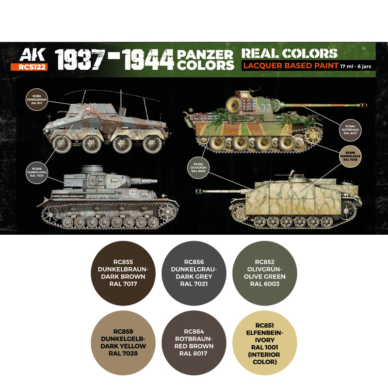 AK Interactive RCS122 Real Colors: WWII Germany 1937-1944 Panzer Colors