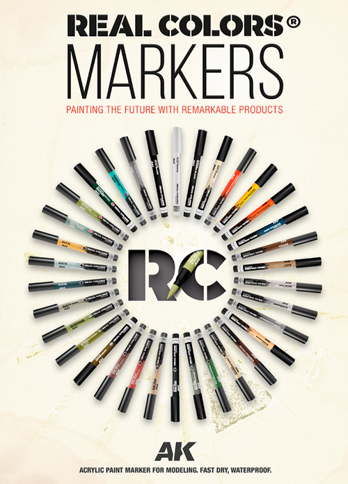 AK Interactive RCM150 Real Colors Markers - 34 piece set AK Interactive RCM150 Real Colors Markers - 34 piece set