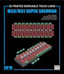 Rye Field Model 3036 1/35 M50/M51 Super Sherman workable tracks (3D printed)