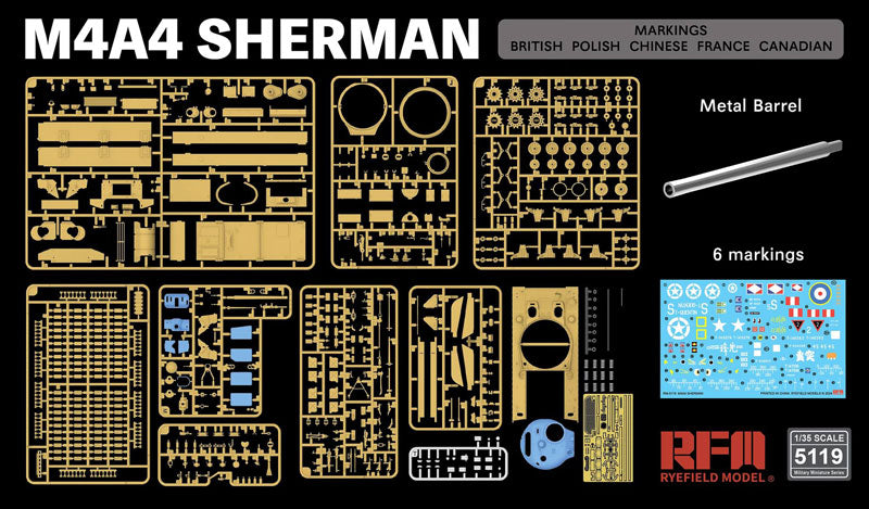 Rye Field Model 5119 1/35 M4A4 Sherman