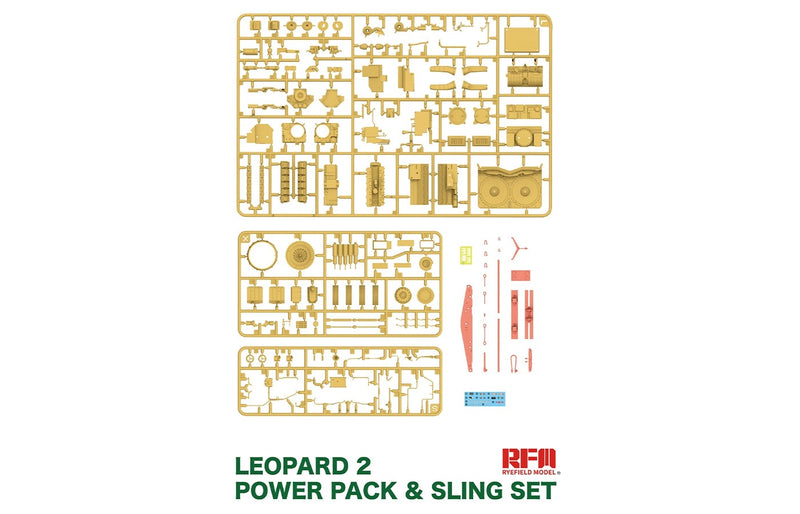 Rye Field Model 2050 1/35 Leopard 2 Power pack & Sling set MTU MB-873 Ka-501 Diesel Engine