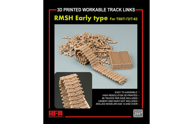 Rye Field Model 2057 1/35 Workable Track Links - RMSH EARLY Type (for T-55/T-72/T-62)