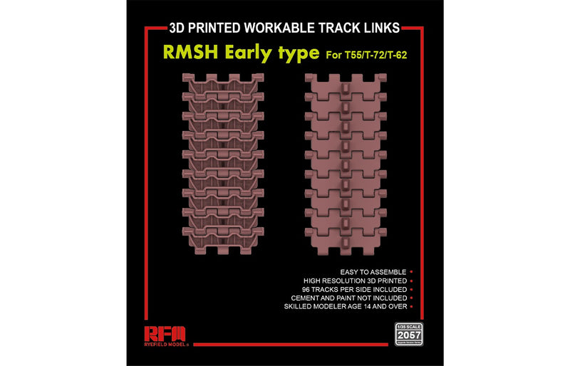 Rye Field Model 2057 1/35 Workable Track Links - RMSH EARLY Type (for T-55/T-72/T-62)