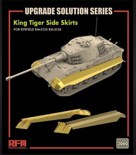 Rye Field Model 2080 1/35 Upgrade Set for King Tiger Side Skirts (RFM5125/5126)