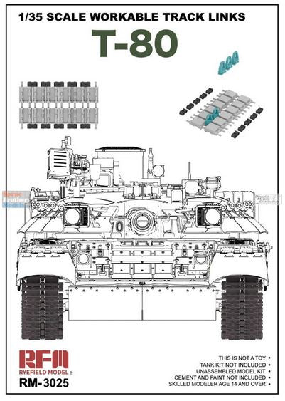 Rye Field Model 3025 1/35 T-80 Tank Series Workable Track Links