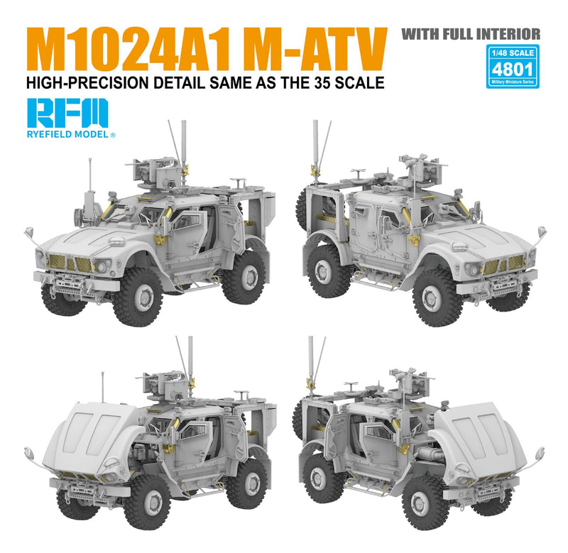 Rye Field Model 4801 1/48 M1240A1 M-ATV MRAP all terrain vehicle
