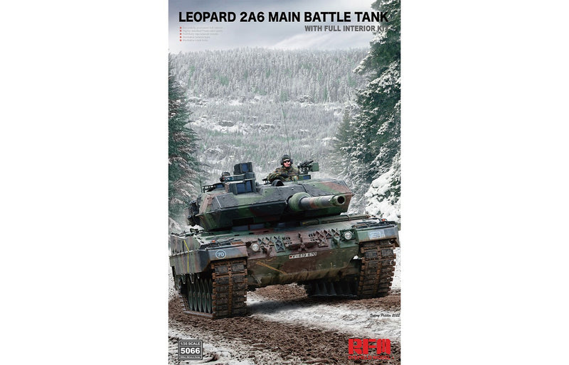 Rye Field Model 5066 1/35 Leopard 2A6 Main Battle Tank w/full interior