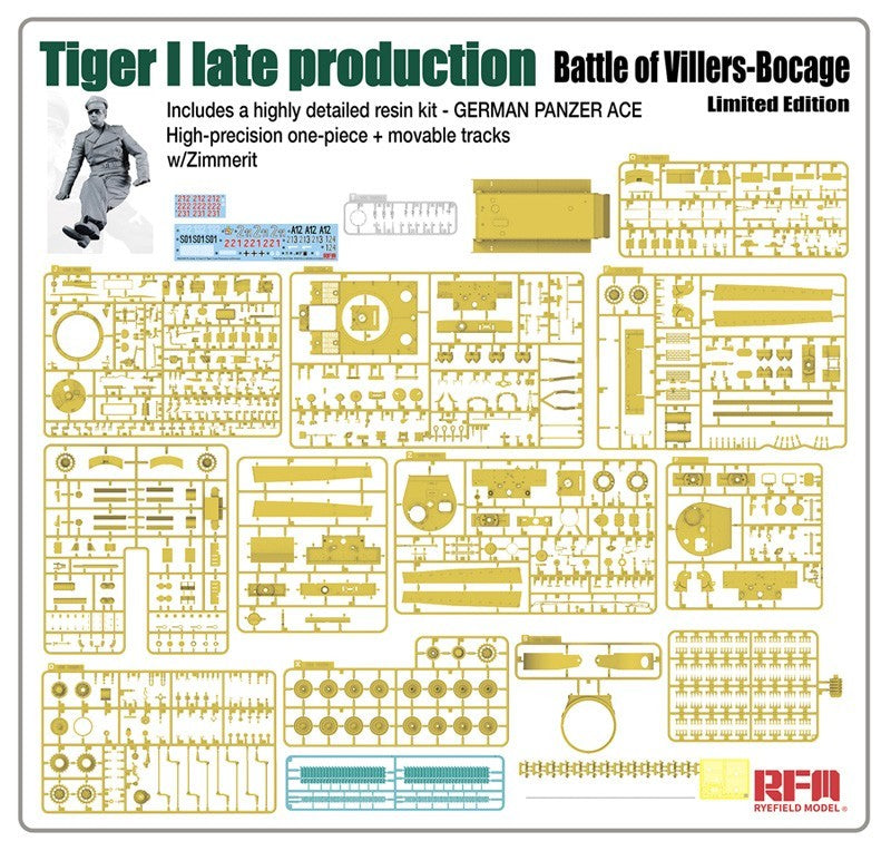 Rye Field Model 5101 1/35 Tiger I Late Production - Battle of Villers-Bocage Limited Edition