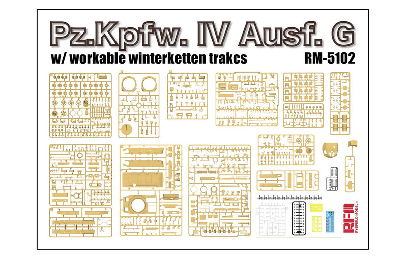 Rye Field Model 5102 1/35 Pz.Kpfw.IV Ausf.G w/Winterketten workable tracks