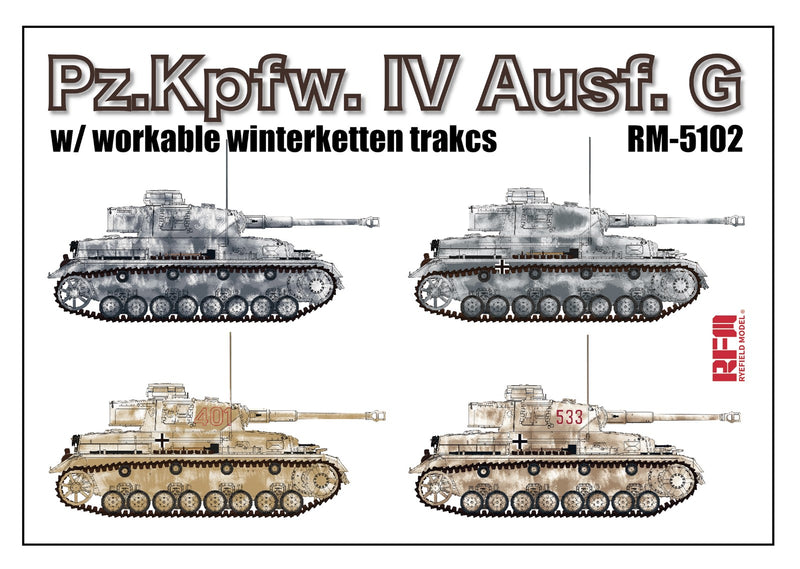 Rye Field Model 5102 1/35 Pz.Kpfw.IV Ausf.G w/Winterketten workable tracks