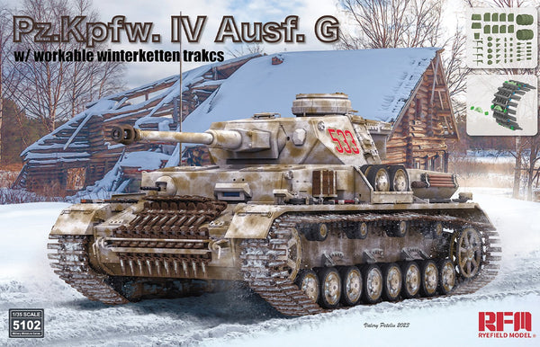Rye Field Model 5102 1/35 Pz.Kpfw.IV Ausf.G w/Winterketten workable tracks