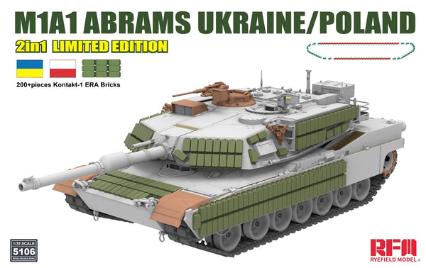 Rye Field Model 5106 1/35 M1A1 Abrams Ukraine/Poland 2 in 1 Limited Edition