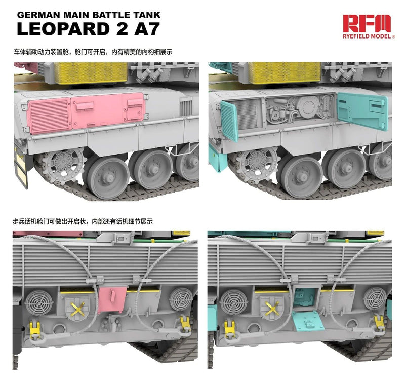 Rye Field Model 5108 1/35 Leopard 2A7 w/ workable tracks