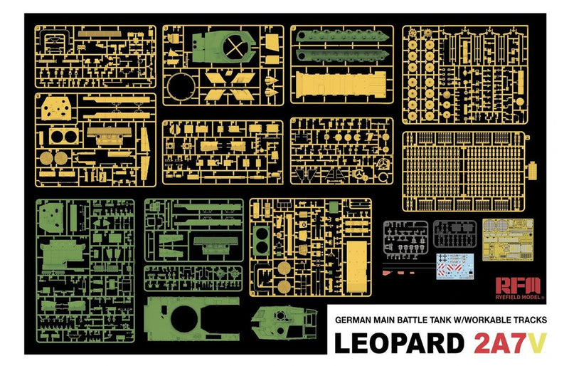 Rye Field Model 5109 1/35 Leopard 2A7V w/ workable tracks