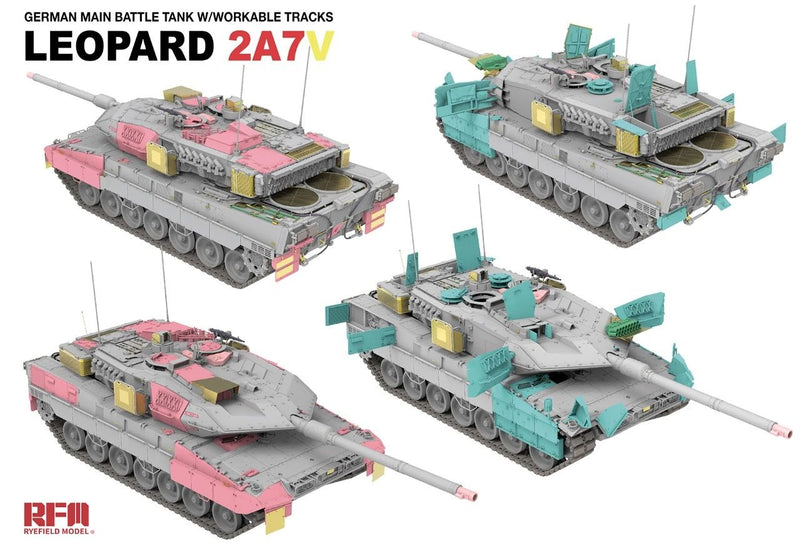 Rye Field Model 5109 1/35 Leopard 2A7V w/ workable tracks