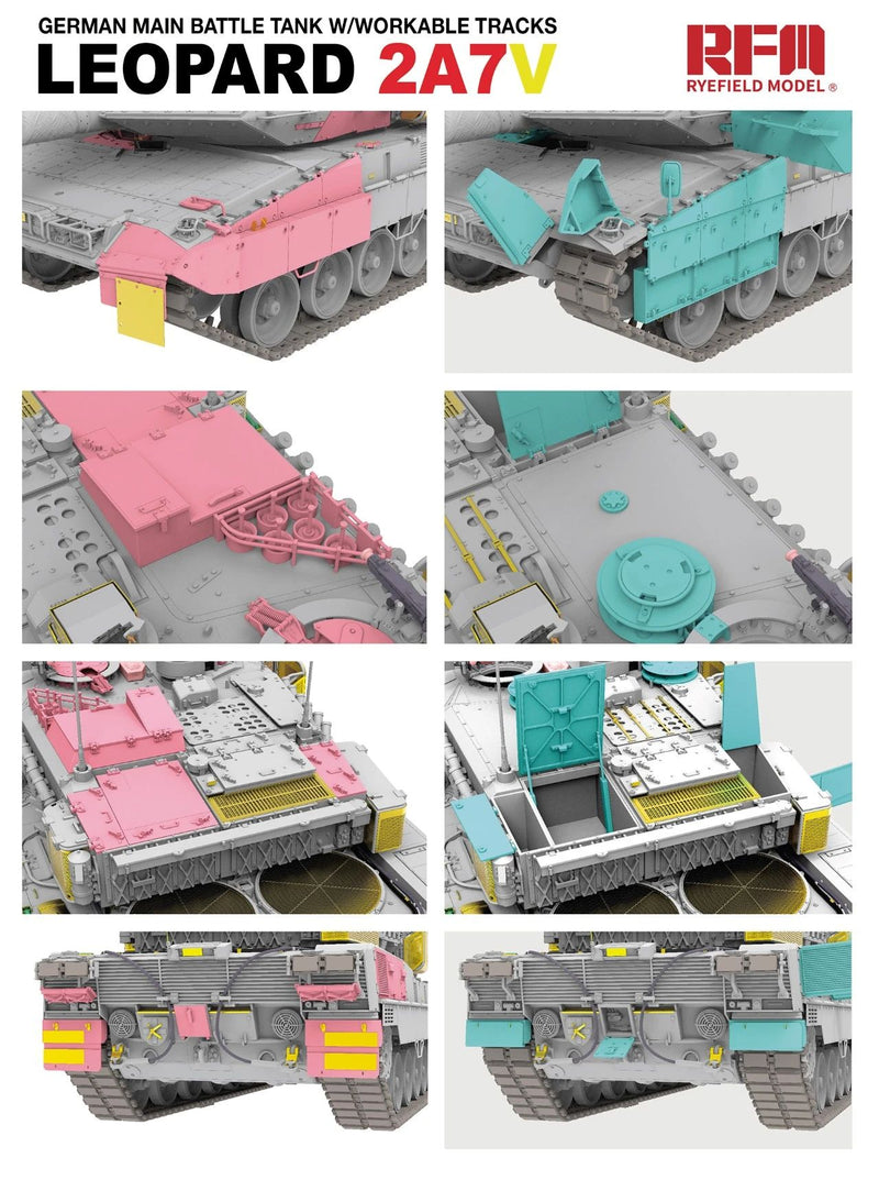 Rye Field Model 5109 1/35 Leopard 2A7V w/ workable tracks