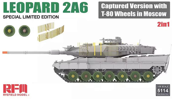 RFM 5114 1/35 Leopard 2A6 Captured Version with T-80 Wheels in Moscow