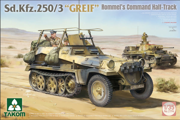 ***PREORDER - NOT IN STOCK Takom 2194 1/35 Sd.Kfz.250/3 ROMMELS COMMAND HALFTRACK PREORDER***