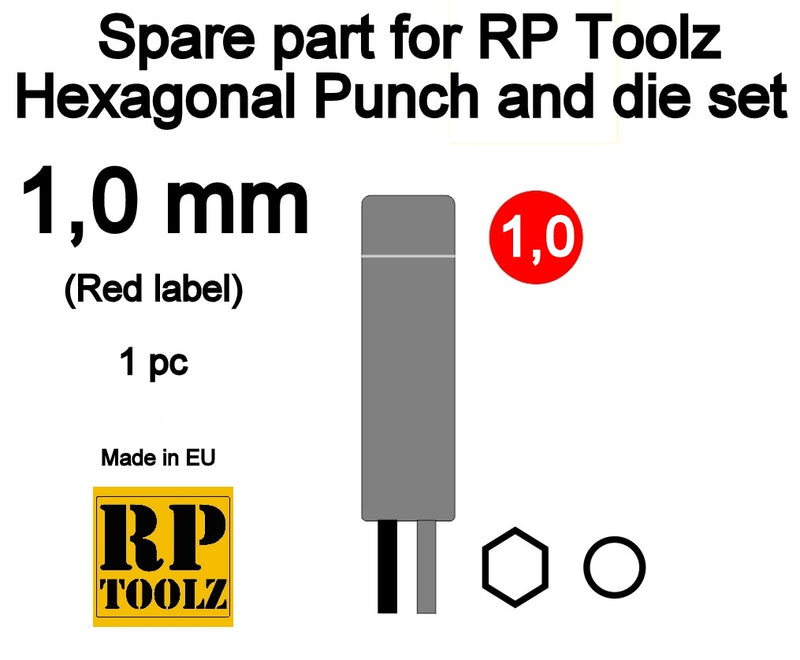 RP Toolz RP-HPD-SP10 Hexagonal Punch and die set - Replacement part 1.0mm