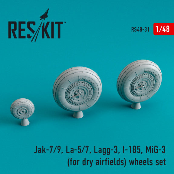 Res/Kit 480030 1/48 Jak-7/9, La-5/7, Lagg-3, I-185, Mig-3 for Dry Airfields  Wheel Set