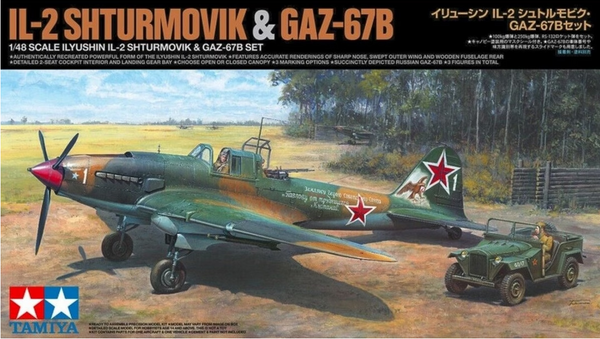 Tamiya 25212 1/48 Ilyushin IL-2 Shturmovik & GAZ-67B Set