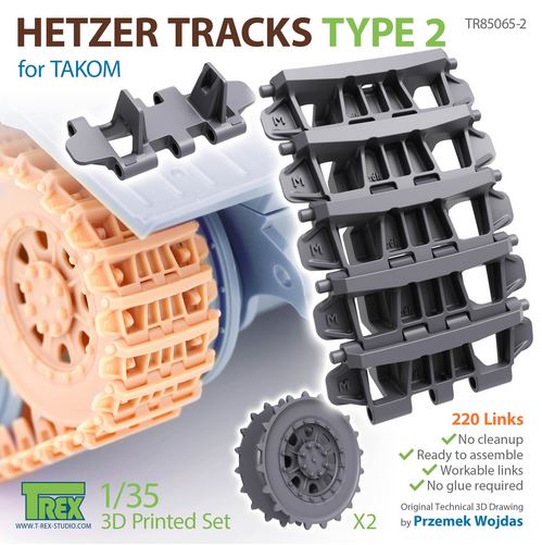 T-Rex 85065-2 1/35 Hetzer Tracks Type 2 (for Takom)