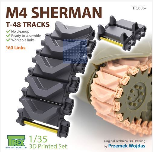 T-Rex 85067 1/35 M4 Sherman T-48 Tracks