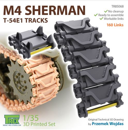 T-Rex 85068 1/35 M4 Sherman T-54E1 Tracks