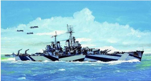 Trumpeter 05725 1/700 USS Baltimore CA68 Heavy Cruiser 1944