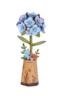 Robotime TW141 Rowood DIY Wooden Flower Bouquet (Blue Hydrangea) 3D Wooden Puzzle