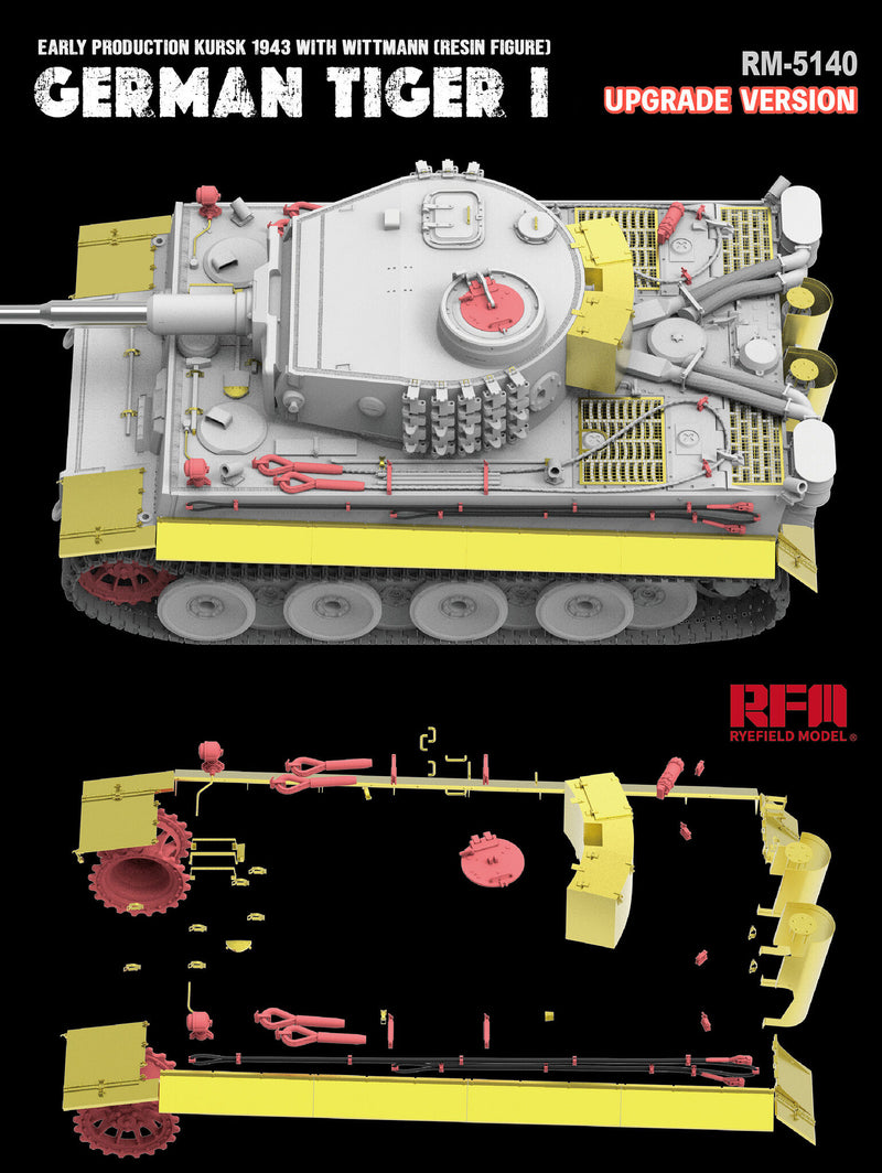 Rye Field Model 5140 1/35 Tiger I early "Kursk 1943" w/ Wittman (UPGRADE VERSION)