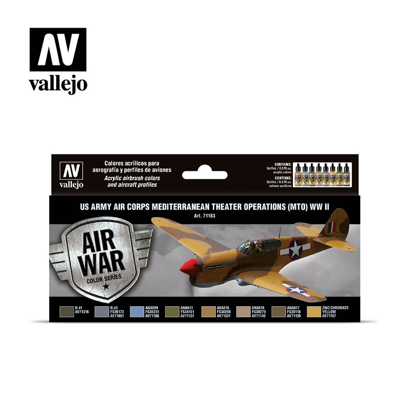 Vallejo 71.183 Air War Series: US Army Air Corps Mediterranean Theater Operations (MTO) WWII
