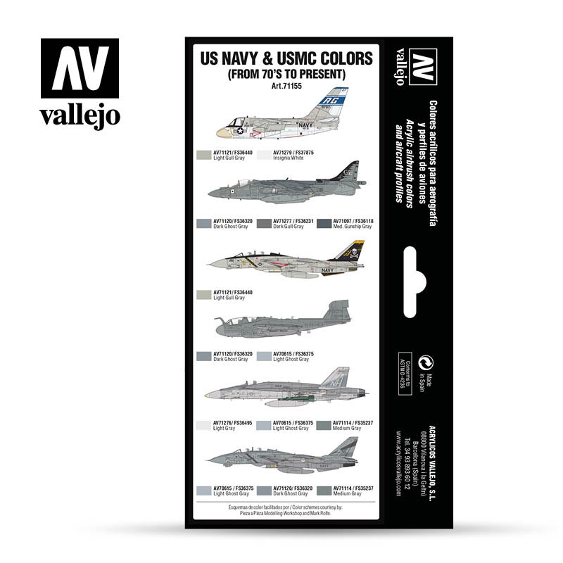 Vallejo 71.155 Air War Color: US Navy & USMC colors from 70’s to present