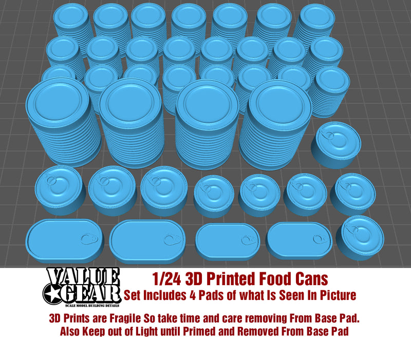 Value Gear VG2411  1/24 3D Printed Food Cans