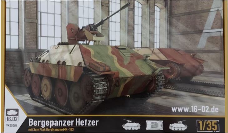 16.02 VK 35004 1/35 Bergepanzer Hetzer with 3cm Flak Bordkanone MK-103