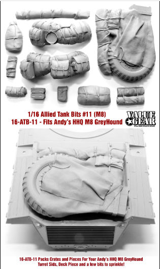 Value Gear ATB11 1/16 Allied M8 Tank Bits #11 (fits AHHQ008 Greyhound)
